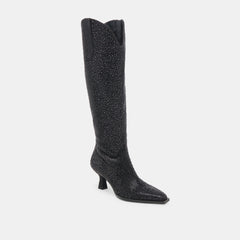ARIANA CRYSTAL BOOTS BLACK METALLIC CRYSTAL