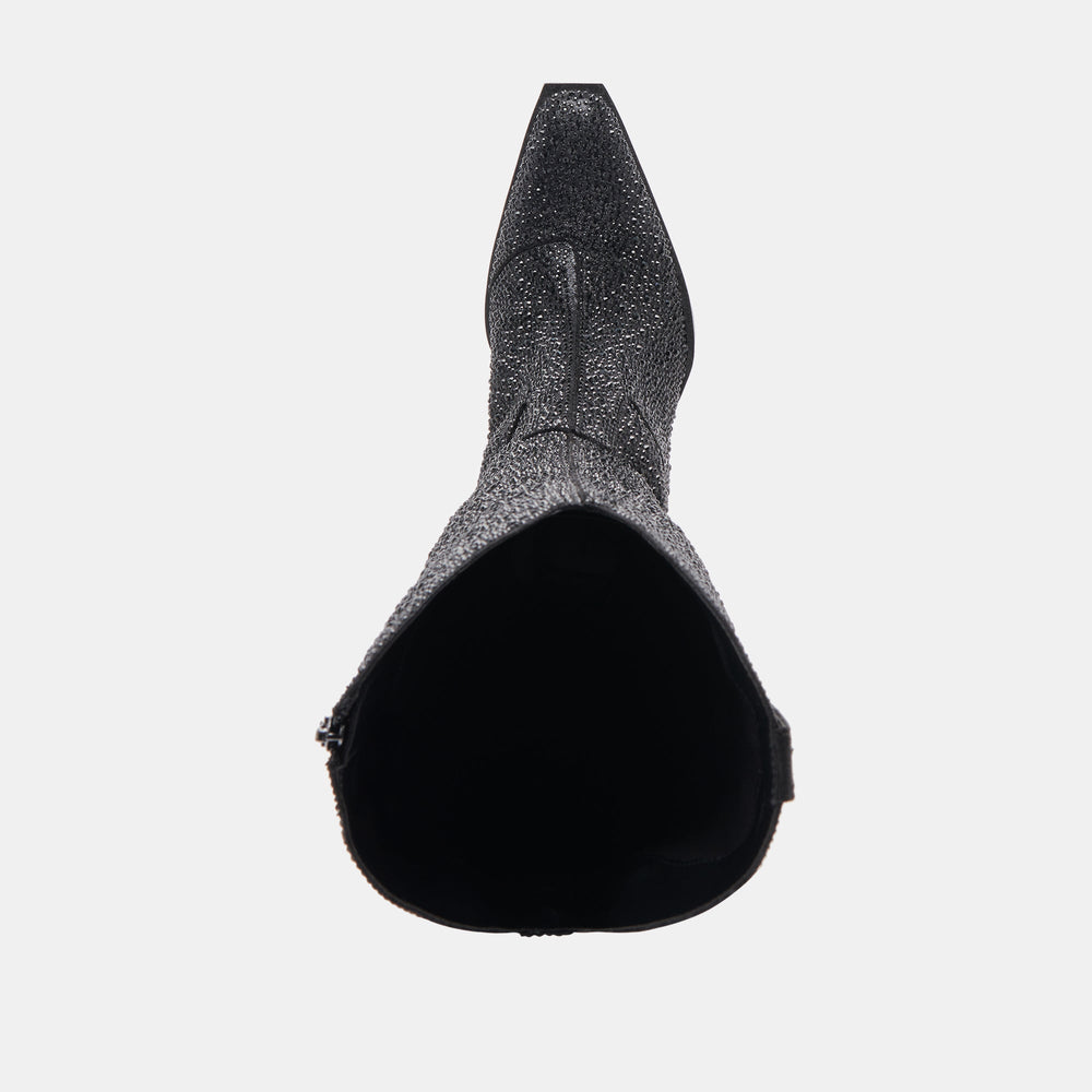 ARIANA CRYSTAL BOOTS BLACK METALLIC CRYSTAL