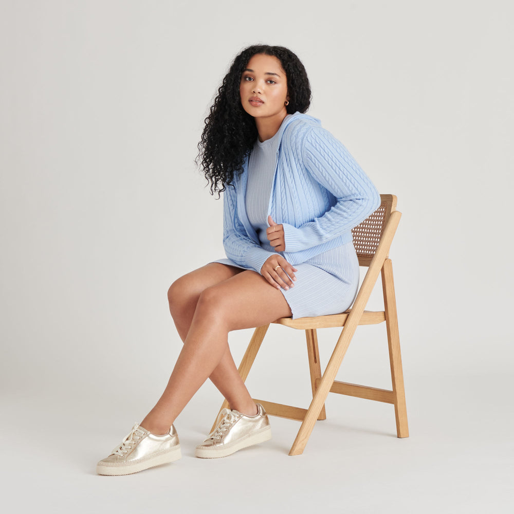 LENNIX SNEAKERS LIGHT GOLD METALLIC LEATHER