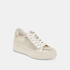 LENNIX SNEAKERS LIGHT GOLD METALLIC LEATHER
