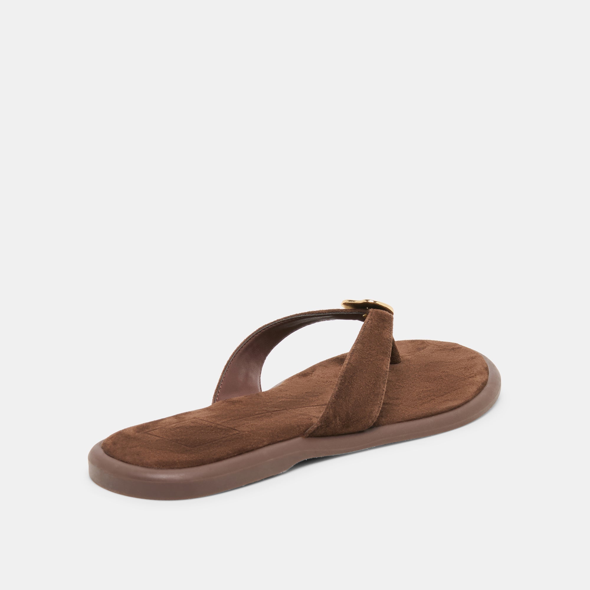 Jaina Dk Brown Suede Sandals