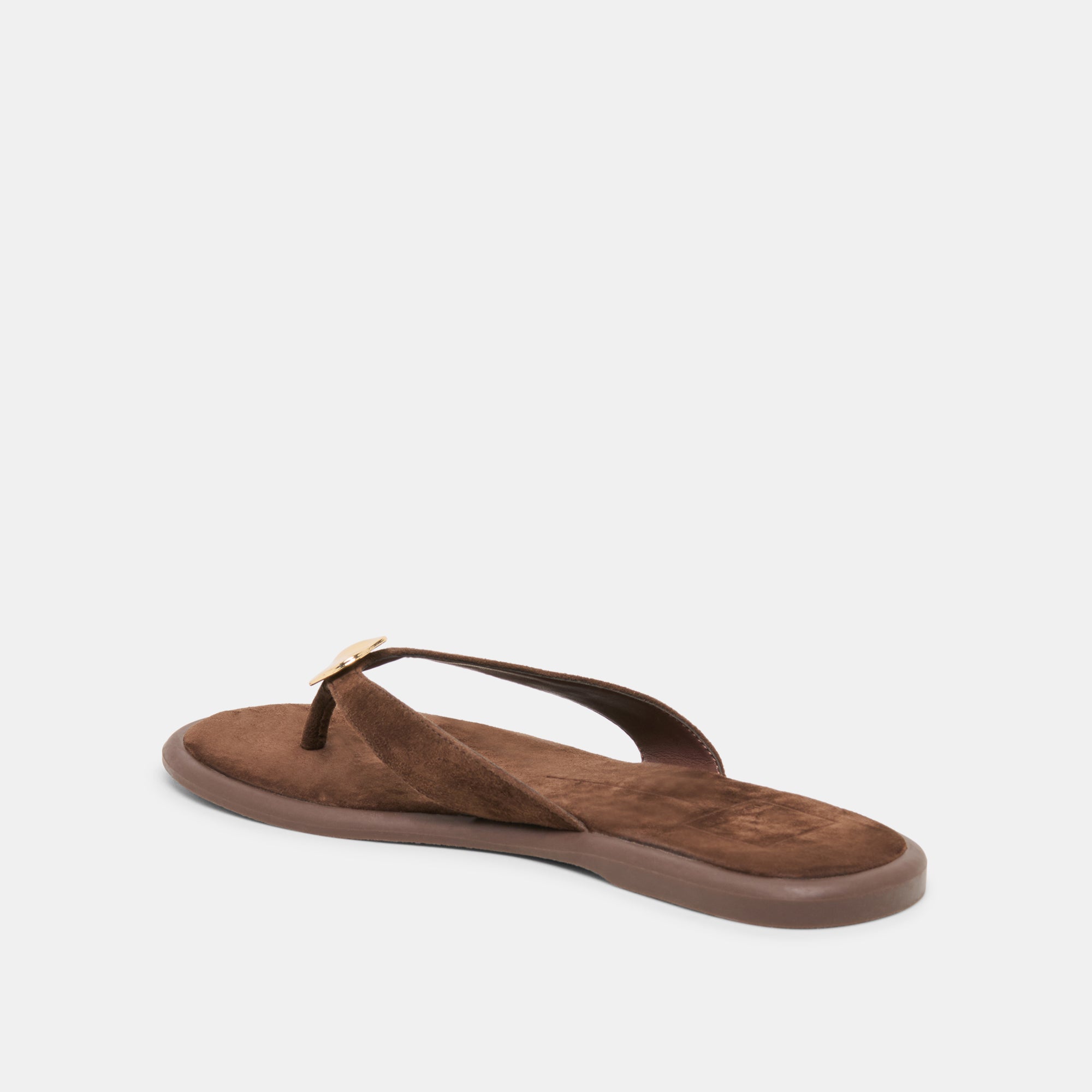 Jaina Dk Brown Suede Sandals