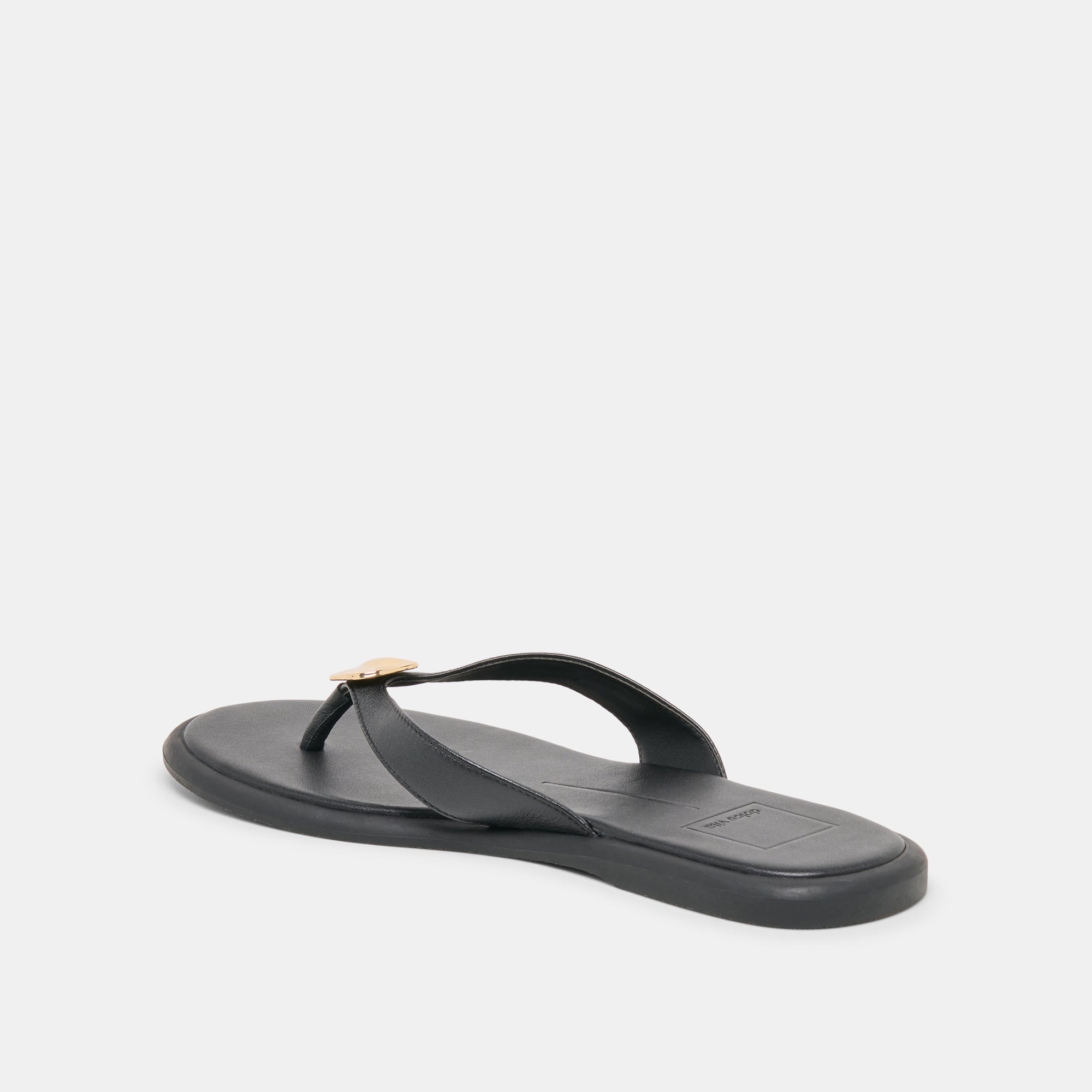 Jaina Black Leather Sandals